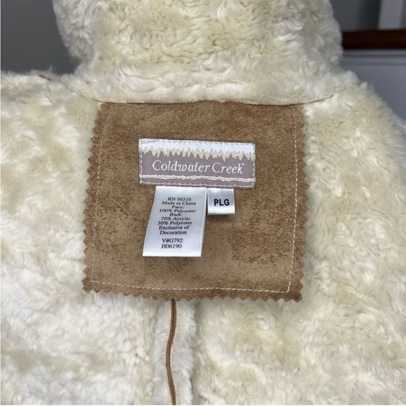 Coldwater Creek Faux Suede and Sherpa Winter Jacket - Picture 8 of 10